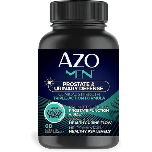 AZO Men Prostate and Urinary Defense, Clinical Strength Prostate Supplement for Men, Promotes Healthy Prostate Function and Size*, Supports Healthy Urine Flow*, 60 Count