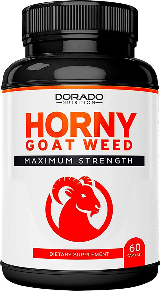 Horny Goat Weed For Men and Women - [1590 Maximum Strength] - Stamina, Endurance, Circulation, Joint & Back Support - Maca Root, Ginseng, Yohimbine