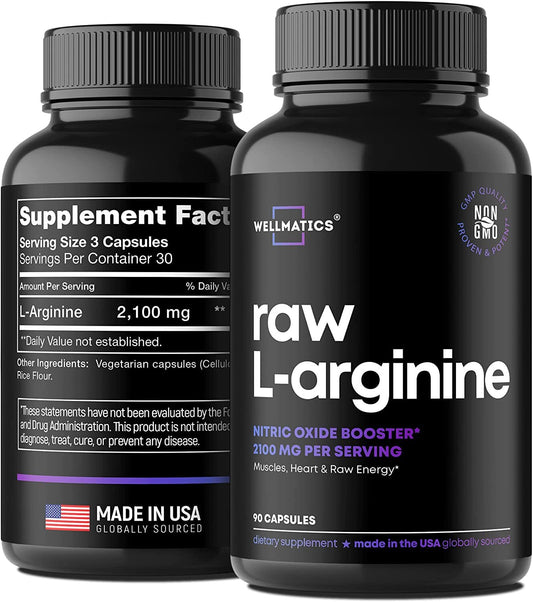 L Arginine 2100mg Nitric Oxide Male Enhancing Supplement - Made in USA - Vegan L-Arginine Premium Male Enhancement Pills - L Arginine Nitric Oxide Booster.