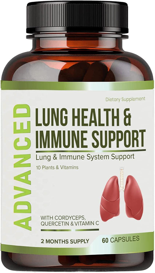 Lung Health & Immune Support Supplement - Lung Cleanse and Detox With Immunity Vitamins For Better Lungs, Immune Defense, Clear Lungs & Deep...