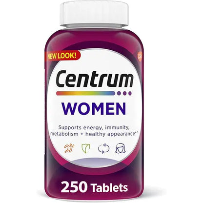 Centrum Multivitamin for Women with Iron, Vitamin D3, B Vitamins and Antioxidant Vitamins C and E, 250 CT