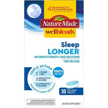 Nature Made Wellblends Sleep Longer, Melatonin 10mg, L-theanine, and GABA, Sleep Supplement, 35 Tri-Layer Tablets Nature Made