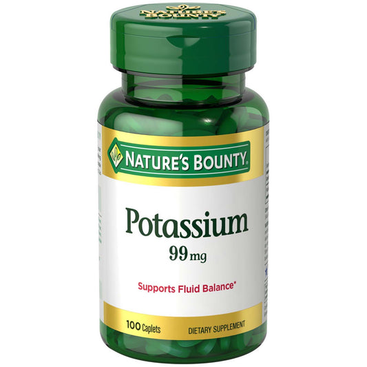 Nature's Bounty Potassium Gluconate 99mg, 100 Caplets