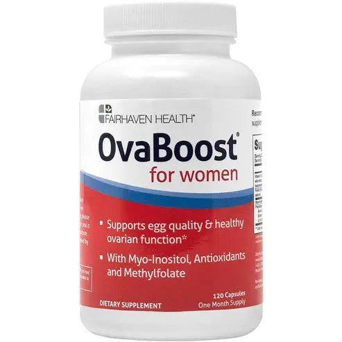 Health Ovaboost With Myo-Inositol, Folate, CoQ10, and Vitamins to Support Womens Ovulation & Egg Quality - Natural Fertility Supplement for Women Trying to Get Pregnant (120 Capsules)