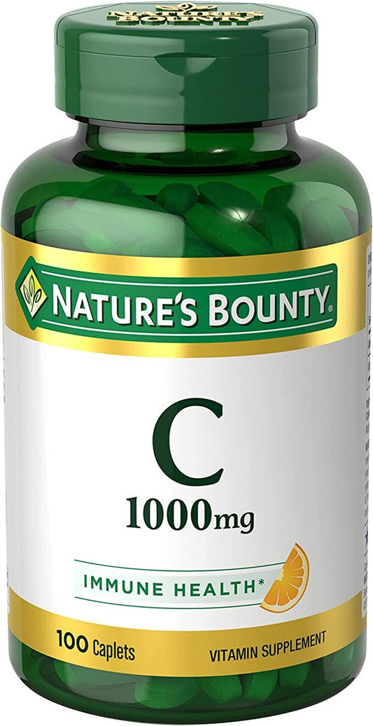 Nature's Bounty Vitamin C 1000mg, Immune Support Supplement, Powerful Antioxidant, 1 Pack, 100 Caplets