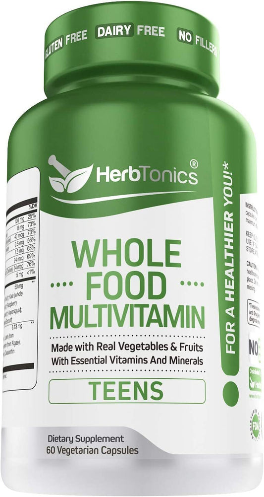 Whole Food Multivitamin for Women & Men with Superfoods from Whole Food Markets | Real Raw Veggies, Fruits, Vitamin E, A, B Complex | Vegan Non-GMO 120...