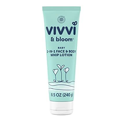 Vivvi & Bloom Gentle 2-in-1 Baby Lotion, Face and Body, for Delicate & Sensitive Baby Skin, Hypoallergenic Lotion Natural Scent, 8.5 oz (Pack of 1)