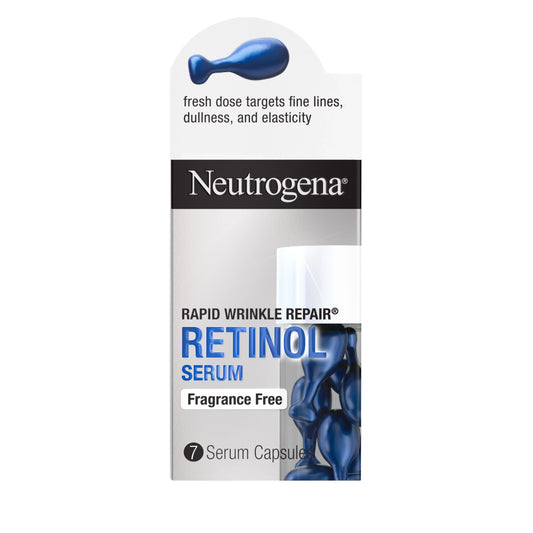 Neutrogena Rapid Wrinkle Repair Retinol Face Serum Capsules, 7 ct