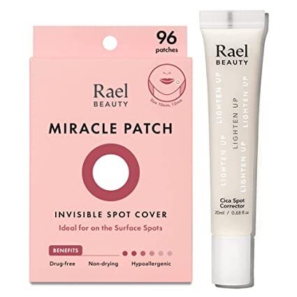 Rael Bundle - Invisible Spot Cover (96 Count) & Cica Spot Corrector Cream (0.68oz, 20ml)