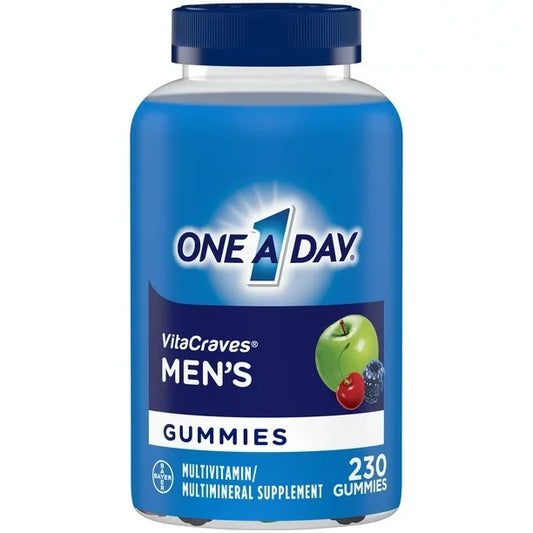 One A Day Men’s Multivitamin Gummies, Multivitamin for Men with Vitamin A, C, D, E, Calcium & More To Support Healthy Muscle Function, Gummies, 230 Count