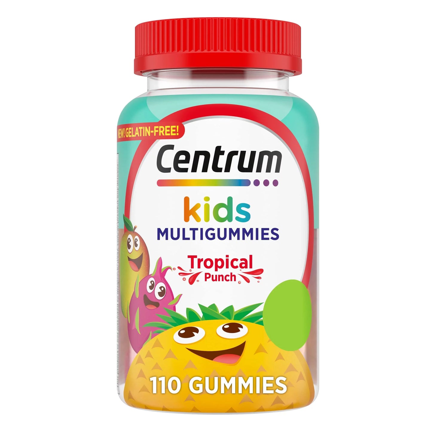 Centrum Kids Multivitamin Gummies, Tropical Punch Flavor Made with Natural Flavors, 110 Count, 110 Day Supply