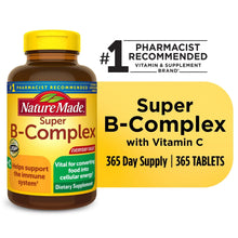 Nature Made Super B Complex with Vitamin C and Folic Acid Tablets, Dietary Supplement, 365 Count Nature Made