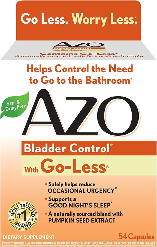 AZO Bladder Control With GO Less, 54 Capsules