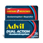 Advil Dual Action with Acetaminophen + Ibuprofen Pain Reliever 36 Caplets