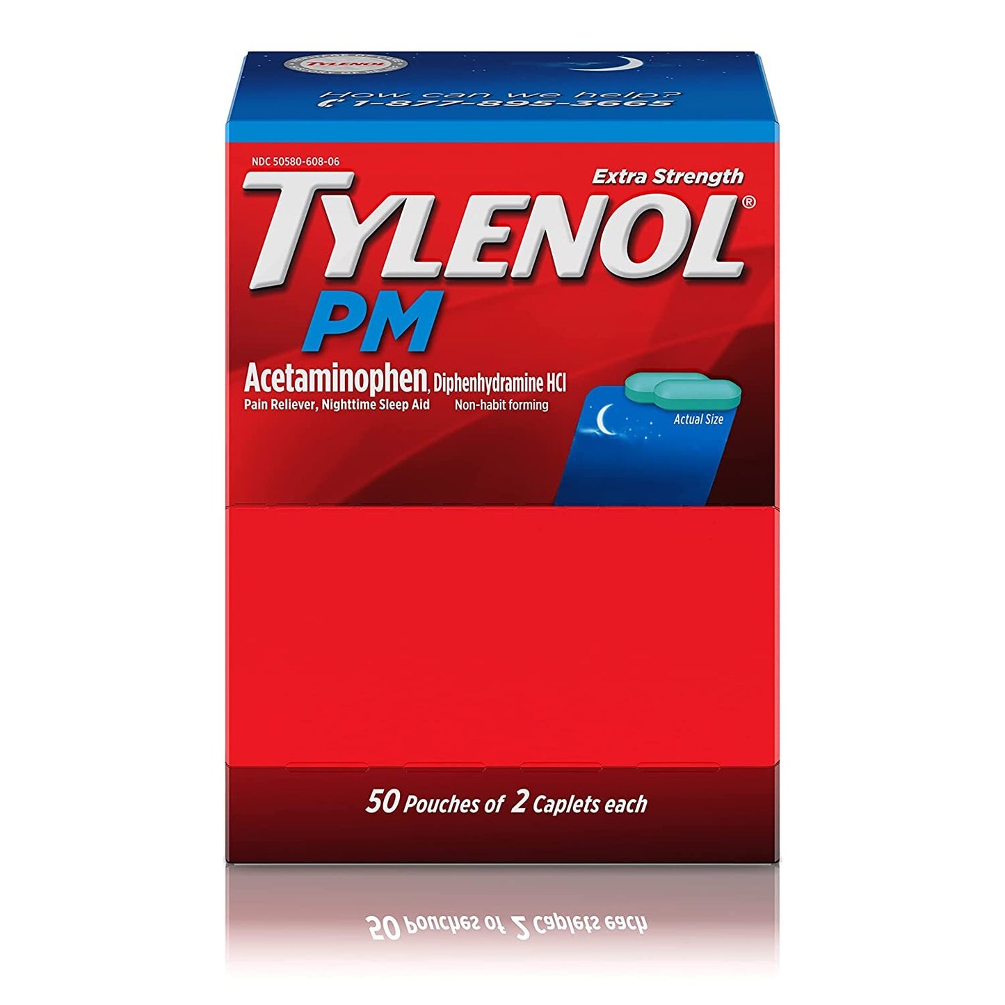 Tylenol PM Extra Strength Nighttime Pain Reliever Sleep Aid Caplets with Acetaminophen & Diphenhydramine HCl, Relief for Nighttime Aches & Pains