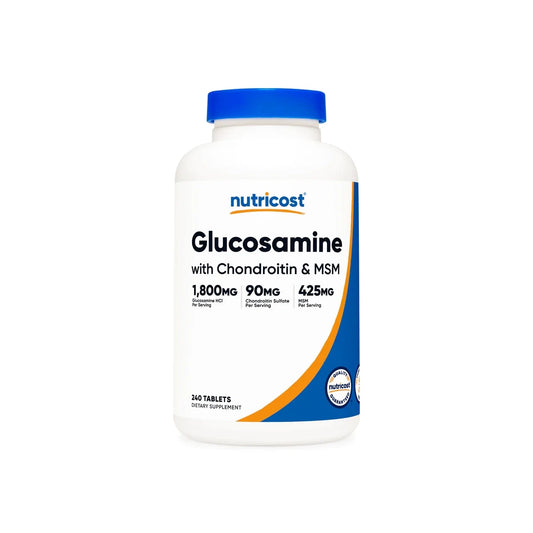 Nutricost Glucosamine 1800mg with Chondroitin & MSM, 240 Tablets, 120 Servings - Joint Support Formula - Non-GMO, Gluten Free