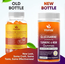 VVNATURALS Sugar-Free Extra Strength 3000mg Vegan Glucosamine Chondroitin Turmeric MSM Boswellia |for Relieving Occasional Joint Discomfort & Mobility, Flexibility Support for Hands & Knees | 60 ct VitaVida