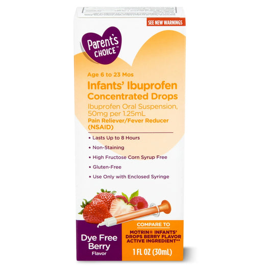 Equate Infants’ Drops, Ibuprofen Oral Suspension, 50 mg per 1.25 mL, Age 6 to 23 Months, 1 fl oz