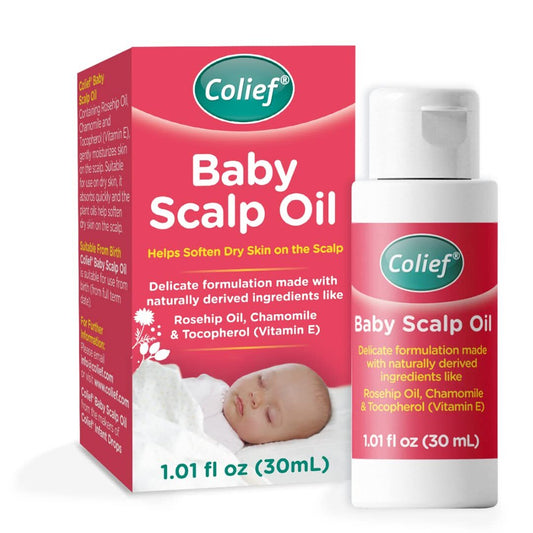 Colief Baby Scalp Oil | Soothing Moisturizing Oil for Babies Scalp and Skin | Preventative of Itchy, Flaky, Dry, Damaged Skin on Infants | With Rosehip Oil, Chamomile and Vitamin E | 1.01 Fl. Oz