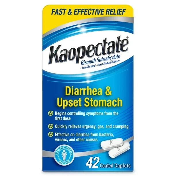 Kaopectate Multi-Symptom Anti-Diarrheal & Upset Stomach Reliever, 42 Caplets