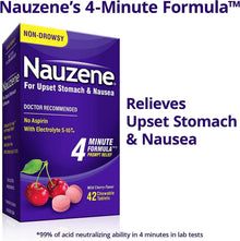 Nauzene Upset Stomach & Nausea Chewable Tablets Flavor, Wild Cherry, 42 Count Nauzene
