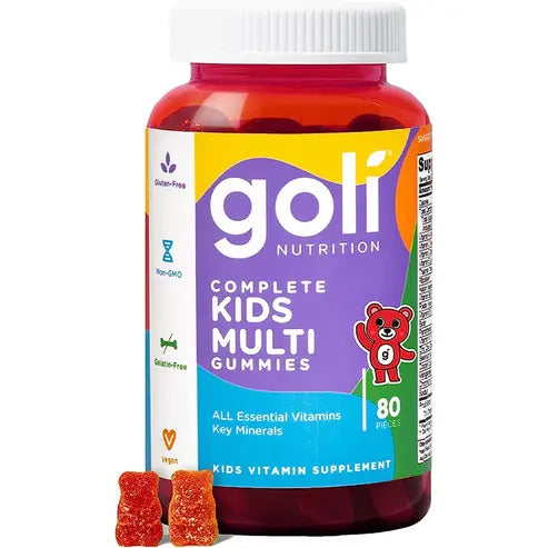 Goli Kids Multivitamin Gummy - 80 Count - All 13 Essential Vitamins & Key Minerals - Kosher, Gluten-Free, Vegan, and Non-GMO