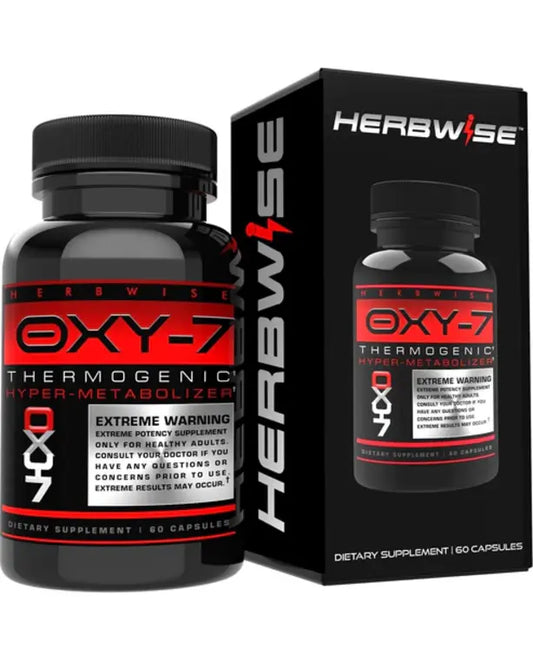 Herbwise Oxy-7 Thermogenic Fat Burner Hyper-Metabolizer, Diet Pill, Appetite Suppressant, Weight Loss Pills for Women and Men, 60 Veggie Capsules