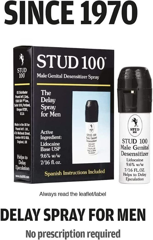 Stud 100 Male Genital Desensitizer Spray, 7/16- Fl. Ounce Box