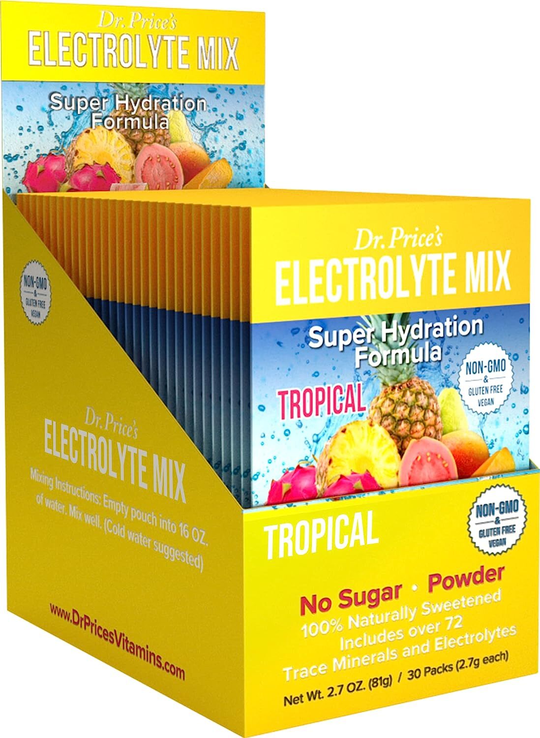 Electrolytes Powder Packets - Electrolytes No Sugar - Hydration Packets - Electrolyte Mix - Keto Electrolytes - Fasting Electrolytes - Water Enhancer, No...