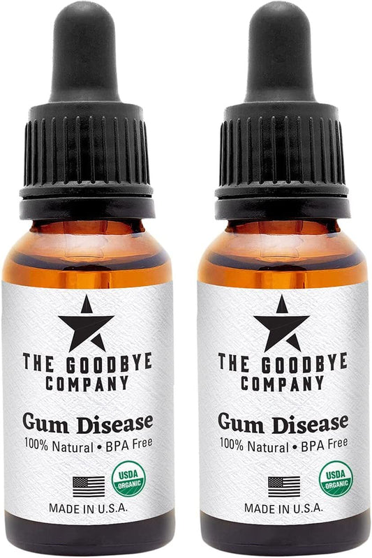 Gum Disease Treatment - 1 Fl Oz (Pack of 2) - USDA Organic Home Remedy for Oral Gum Disease - 100% Pure Neem and Clove Essential Oils for Oral Care