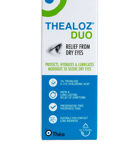 3 Pack Thealoz Duo 10 x 3 (30ml) - Dry Eye Drops - Eye Artificial Tears - Treatment for Dry Eyes