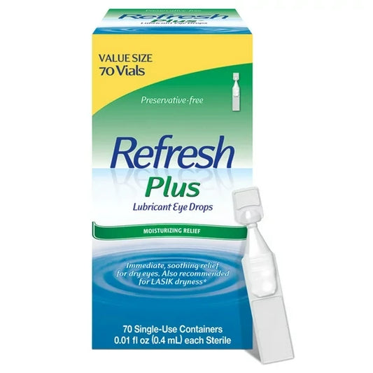 Refresh Plus Lubricant Eye Drops, Value Size, 70-0.01 Fluid Ounce (0.4 ml) Containers