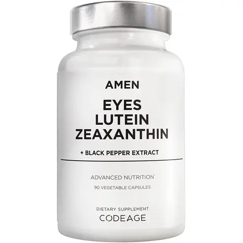 Amen Eyes Lutein Zeaxanthin Supplement - Marigold Red Beet Root Black Pepper - Eye Care, Vision Support Vitamins Formula - 3-Month Supply - Non-GMO - Vegan - 90 Capsules
