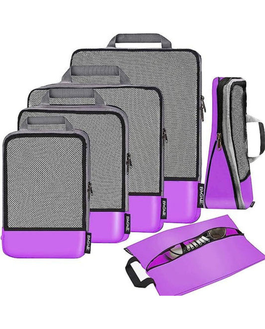 BAGAIL 4 Set/5 Set/6 Set Compression Packing Cubes Travel Accessories Expandable Packing Organizers