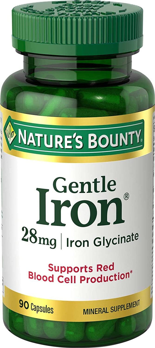 Nature's Bounty Gentle Iron 28 mg Capsules 90 Capsules