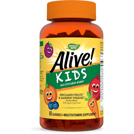 Nature's Way Alive! Kid's Daily Multivitamin Gummies, Supports Growth and Development*, Fruit Flavored, 60 Count