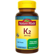 Nature Made Vitamin K2 100 mcg, Healthy Bone Supplements, 30 Softgels, 30 Day Supply Vitamins Depots