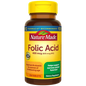 Nature Made Folic Acid 400 mcg (665 mcg DFE), Dietary Supplement for Nervous System Function, 250 Tablets, 250 Day Supply