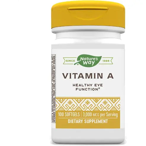 Nature's Way Vitamin A, 3,000 mcg per serving, 100 Softgels