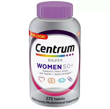 Centrum Silver Women's Multivitamin for Women 50 Plus, Multivitamin/Multimineral Supplement with Vitamin D3, B Vitamins, Calcium and Antioxidants