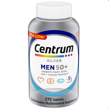 Centrum Silver Multivitamin for Men 50 Plus, Vitamin D3, B and Zinc Supports Memory and Cognition (275 ct.)