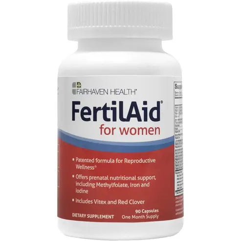 Fairhaven Health FertilAid for Women | Fertility Supplements For Women | Prenatal Vitamins with Vitex and Folate to Support Female Cycle Regularity, Hormone Balance and Ovulation