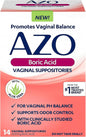 AZO Boric Acid Vaginal Suppositories, Helps Support Odor Control and Balance Vaginal PH with Clinically Studied Boric Acid, Non-GMO