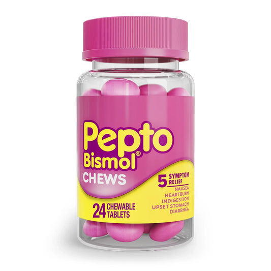 Pepto Bismol Ultra Caplets for Upset Stomach & Diarrhea Relief, Over-the-Counter Medicine, 24 Ct