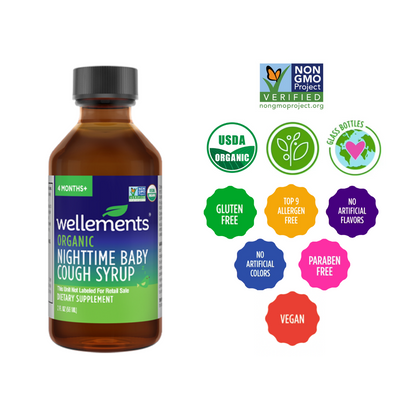 Wellements Organic Night Time Baby Cough & Mucus Syrup, 2 fl. Oz.