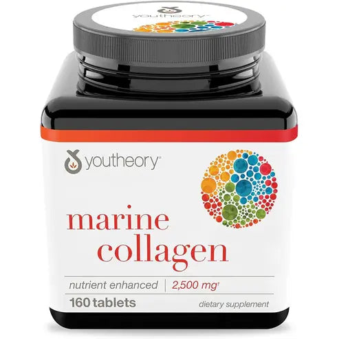 Youtheory Marine Collagen with 18 Amino Acids, 160 Count