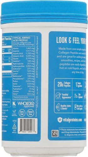 Vital Proteins Collagen Peptides Supplement Powder, Unflavored, 10 oz