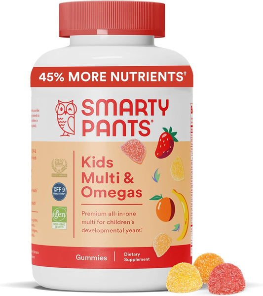 SmartyPants Kids Formula Daily Gummy Vitamins: Gluten Free, Multivitamin & Omega 3 Fish Oil (Dha/Epa), Methyl B12, Vitamin D3, Vitamin B6, 120 Count