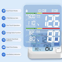 Afloia Blood Pressure Monitor Upper Arm Automatic BP Machine 2X 500 Accurate Memory Reading Digital Irregular Heartbeat & Hypertension Detector with Vitamins Depots