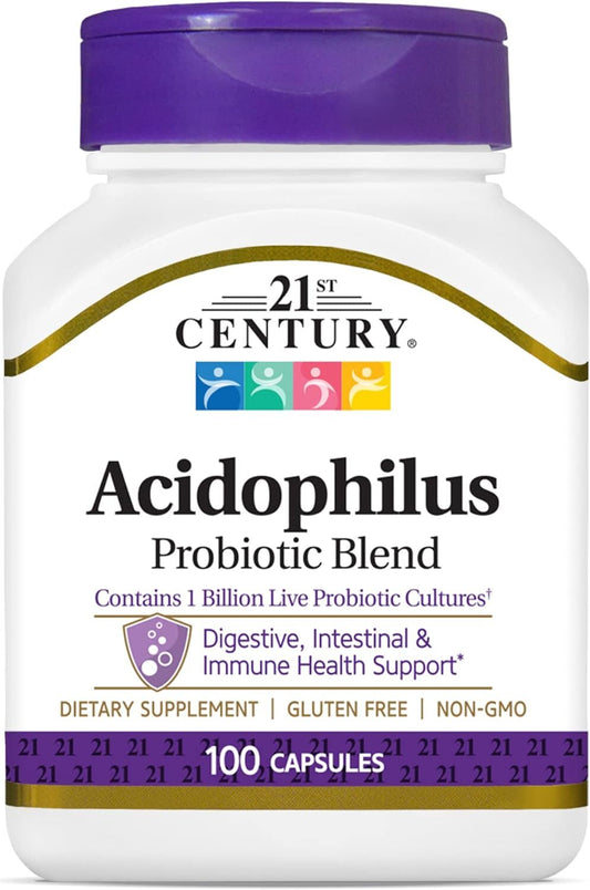 21st Century Acidophilus Capsules, 100 Count